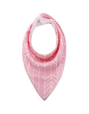 PINK Baby Bibs Bandana Handkerchief for Drooling Teething Super Absorbent Bibs